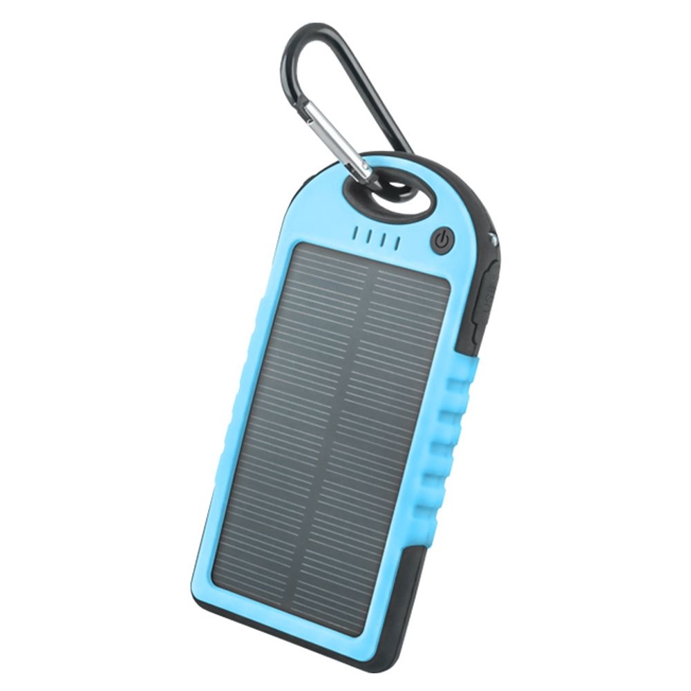TFO Setty Aurinkokenno Power Bank vara-akku taskulampulla - 5000 mAh Sininen